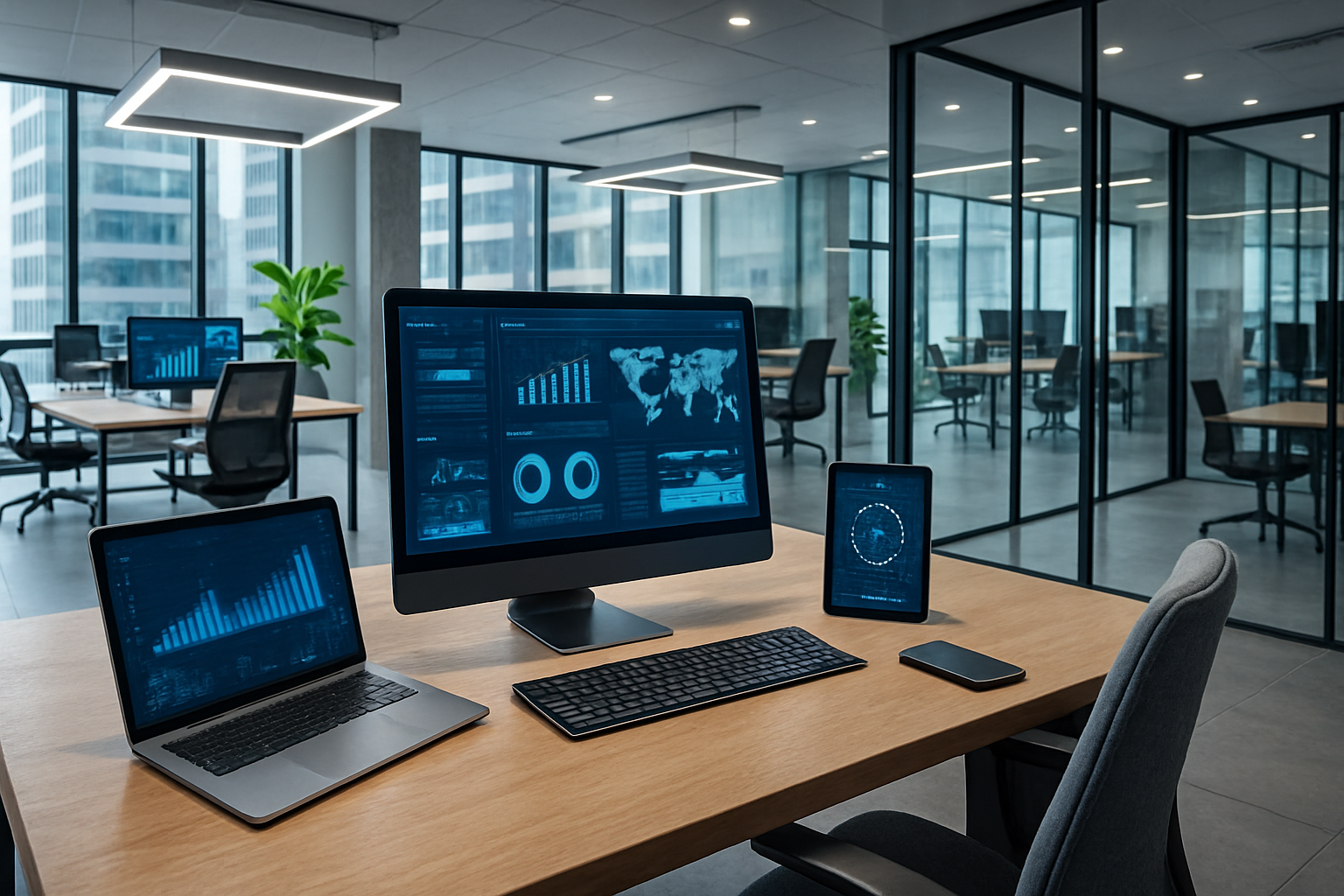Modern dijital çalışma alanı